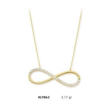 Harem Altın KLY862 14 Ayar Altın Sonsuzluk Kolye