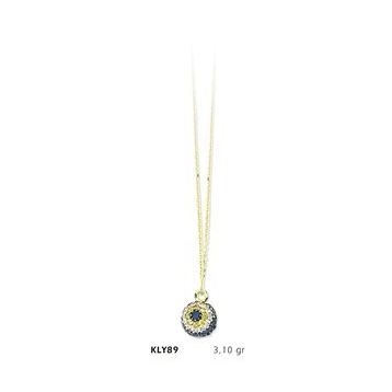 Harem Altın KLY89 14 Ayar Altın Nazar Boncuğu Kolye