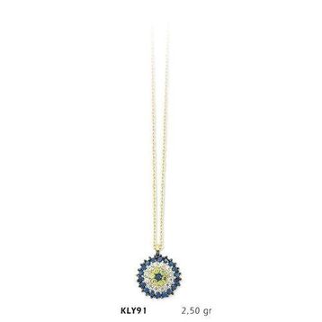 Harem Altın KLY91 14 Ayar Altın Nazar Boncuğu Kolye