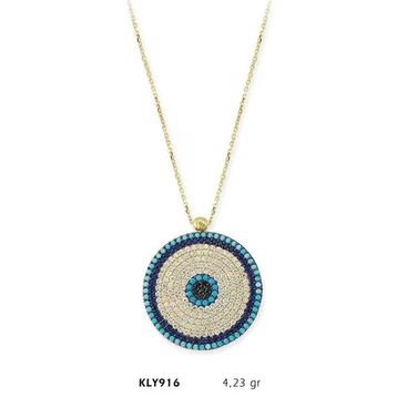 Harem Altın KLY916 14 Ayar Nazar Boncuğu Altın Kolye