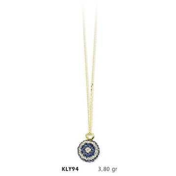 Harem Altın KLY94 14 Ayar Altın Nazar Boncuğu Kolye