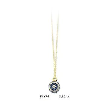 Harem Altın KLY94 14 Ayar Altın Nazar Boncuğu Kolye