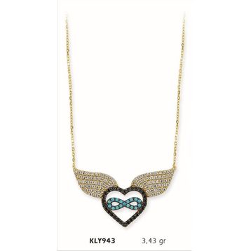 Harem Altın KLY943 14 Ayar Altın Kanatlı Kalp Kolye