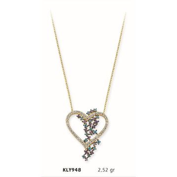 Harem Altın KLY948 14 Ayar Altın Kalp Kolye