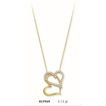 Harem Altın KLY964 14 Ayar Altın Kalp Kolye