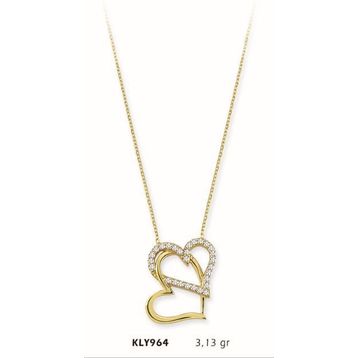 Harem Altın KLY964 14 Ayar Altın Kalp Kolye