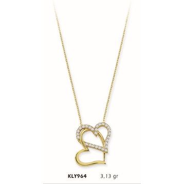 Harem Altın KLY964 14 Ayar Altın Kalp Kolye
