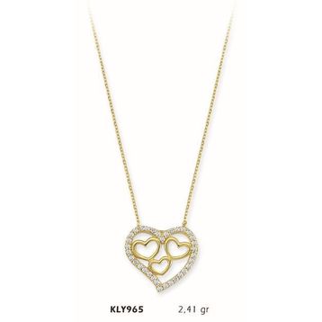 Harem Altın KLY965 14 Ayar Altın Kalp Kolye