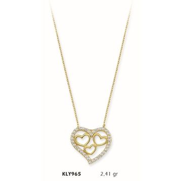 Harem Altın KLY965 14 Ayar Altın Kalp Kolye