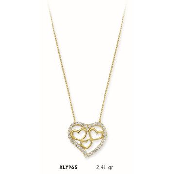 Harem Altın KLY965 14 Ayar Altın Kalp Kolye