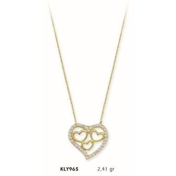 Harem Altın KLY965 14 Ayar Altın Kalp Kolye