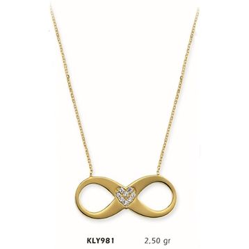Harem Altın KLY981 14 Ayar Altın Sonsuzluk Kolye