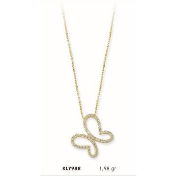 Harem Altın KLY988 14 Ayar Altın Kelebek Kolye