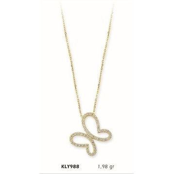 Harem Altın KLY988 14 Ayar Altın Kelebek Kolye
