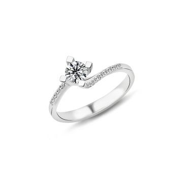 Harem Altın PR18 0.44 ct F Renk Hrd Sertifikalı Pırlanta Tektaş Yüzük