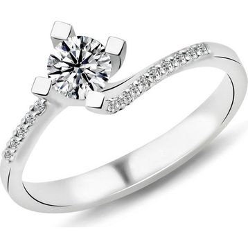 Harem Altın PR18 0.44 ct F Renk Hrd Sertifikalı Pırlanta Tektaş Yüzük