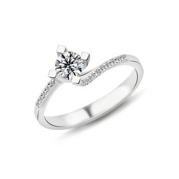 Harem Altın PR18 0.44 ct F Renk Hrd Sertifikalı Pırlanta Tektaş Yüzük