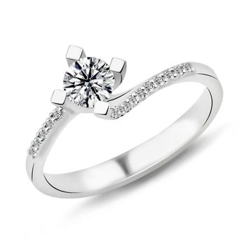 Harem Altın PR468 0.48 ct F Renk Hrd Sertifikalı Pırlanta Tektaş Yüzük