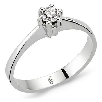 Harem Altın RM30048 0.50 ct H Renk Hrd Sertifikalı Pırlanta Tektaş Yüzük