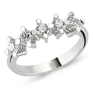 Harem Altın RMY201 18 Ayar Altın 0.90 ct Pırlanta Beştaş Yüzük