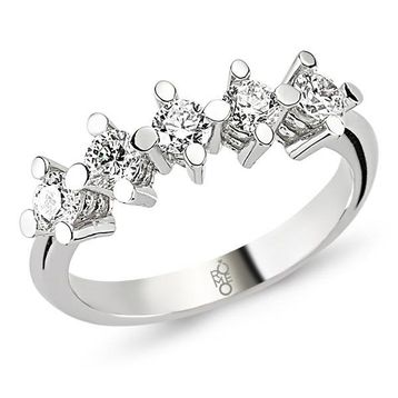 Harem Altın RMY201 18 Ayar Altın 0.90 ct Pırlanta Beştaş Yüzük