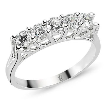 Harem Altın RMY500 18 Ayar Altın 1.00 ct Pırlanta Beştaş Yüzük