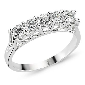 Harem Altın RMY500 18 Ayar Altın 1.00 ct Pırlanta Beştaş Yüzük