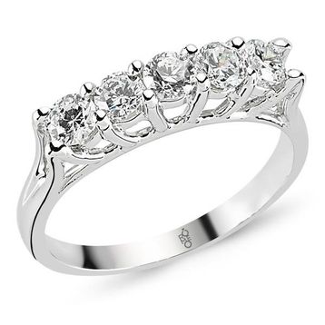 Harem Altın RMY500 18 Ayar Altın 1.00 ct Pırlanta Beştaş Yüzük