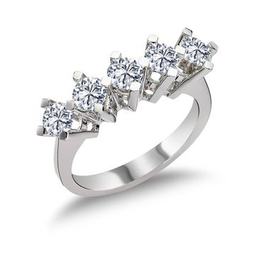 Harem Altın RMY522 14 Ayar Altın 0.75 Ct Pırlanta Beştaş Yüzük
