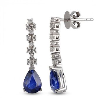 Harem Altın RTK1 1.58 ct Safir Pırlanta Küpe