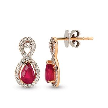 Harem Altın RTK10 1.77 ct Yakut Pırlanta Küpe