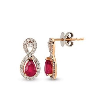 Harem Altın RTK10 1.77 ct Yakut Pırlanta Küpe