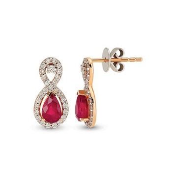 Harem Altın RTK10 1.77 ct Yakut Pırlanta Küpe