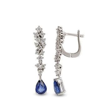 Harem Altın RTK11 2.12 ct Safir Pırlanta Küpe