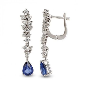 Harem Altın RTK11 2.12 ct Safir Pırlanta Küpe