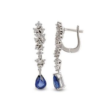 Harem Altın RTK11 2.12 ct Safir Pırlanta Küpe