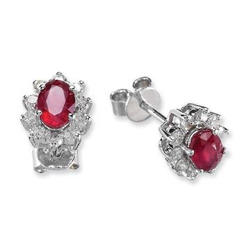 Harem Altın RTK13 2.91 ct Yakut Pırlanta Küpe