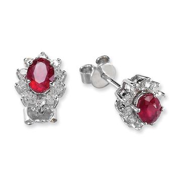 Harem Altın RTK13 2.91 ct Yakut Pırlanta Küpe
