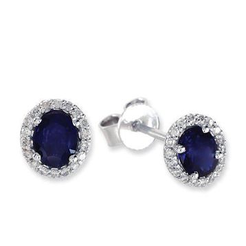 Harem Altın RTK14 1.12 ct Safir Pırlanta Küpe