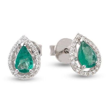 Harem Altın RTK15 0.96 ct Zümrüt Pırlanta Küpe