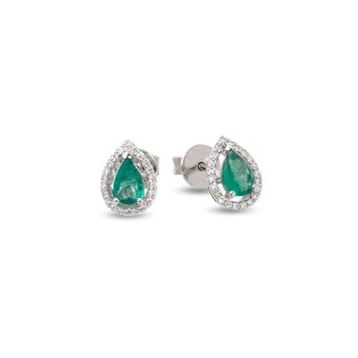 Harem Altın RTK15 0.96 ct Zümrüt Pırlanta Küpe