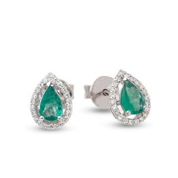 Harem Altın RTK15 0.96 ct Zümrüt Pırlanta Küpe