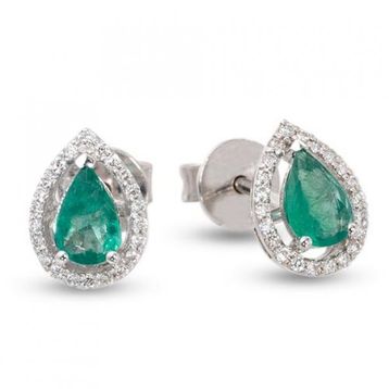 Harem Altın RTK15 0.96 ct Zümrüt Pırlanta Küpe