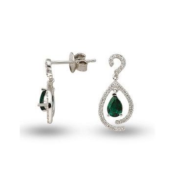 Harem Altın RTK16 0.98 ct Zümrüt Pırlanta Küpe