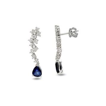 Harem Altın RTK17 3.48 ct Safir Pırlanta Küpe