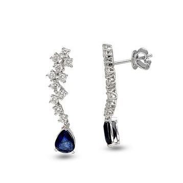 Harem Altın RTK17 3.48 ct Safir Pırlanta Küpe