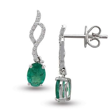 Harem Altın RTK18 0.97 ct Zümrüt Pırlanta Küpe