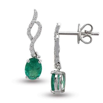 Harem Altın RTK18 0.97 ct Zümrüt Pırlanta Küpe