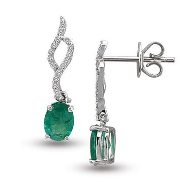 Harem Altın RTK18 0.97 ct Zümrüt Pırlanta Küpe