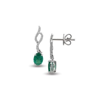 Harem Altın RTK18 0.97 ct Zümrüt Pırlanta Küpe
